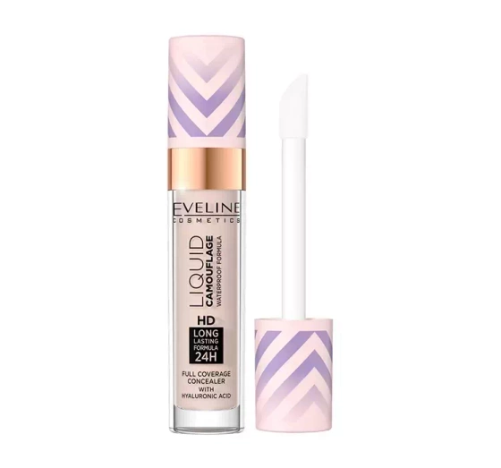 Eveline Cosmetics Liquid Camouflage korektor kryjący z kwasem hialuronowym 02 Light Vanilla 7 ml