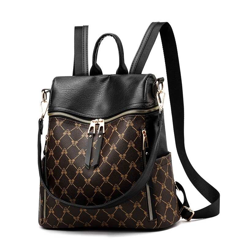 Sac à dos vintage pour jeunes femmes, en cuir PU, style rétro, idéal pour l'école, les voyages et les livres. Sac bandoulière de haute qualité.