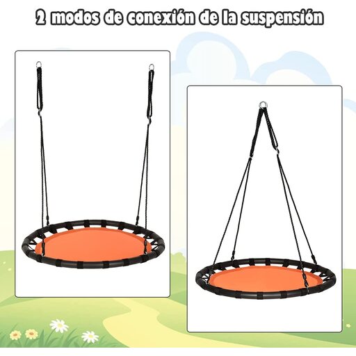 Balançoire nid rond de 100 cm, diamètre 100-160 cm, charge maximale 150 kg