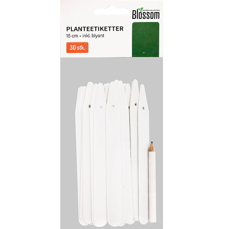 Kukkakasvien etiketit, 30 kpl, 15 cm kynän kanssa