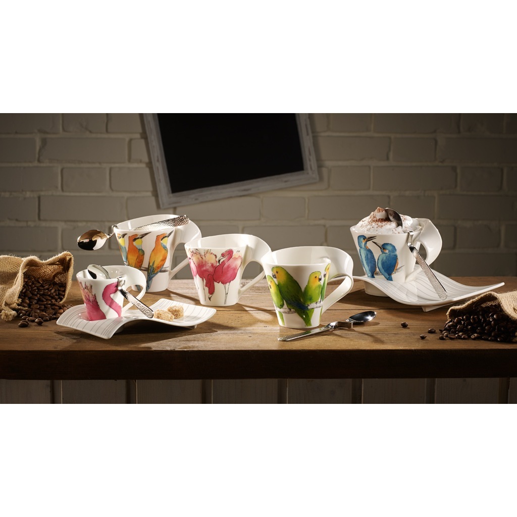 Villeroy & Boch krūze ar rokturi (dāvanu iepakojums) NewWave Caffè Red Flamingo - 1 gab.