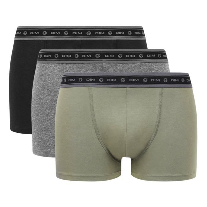 Calzoncillos bóxer de algodón orgánico para hombre - DIM - Ecosmart - Paquete de 3 - Cintura ultraelástica