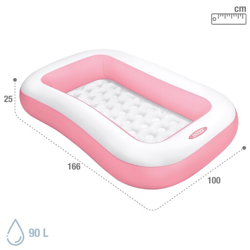 Intex Inflatable Swimming Pool with Padded Floor 166x100x25 cm