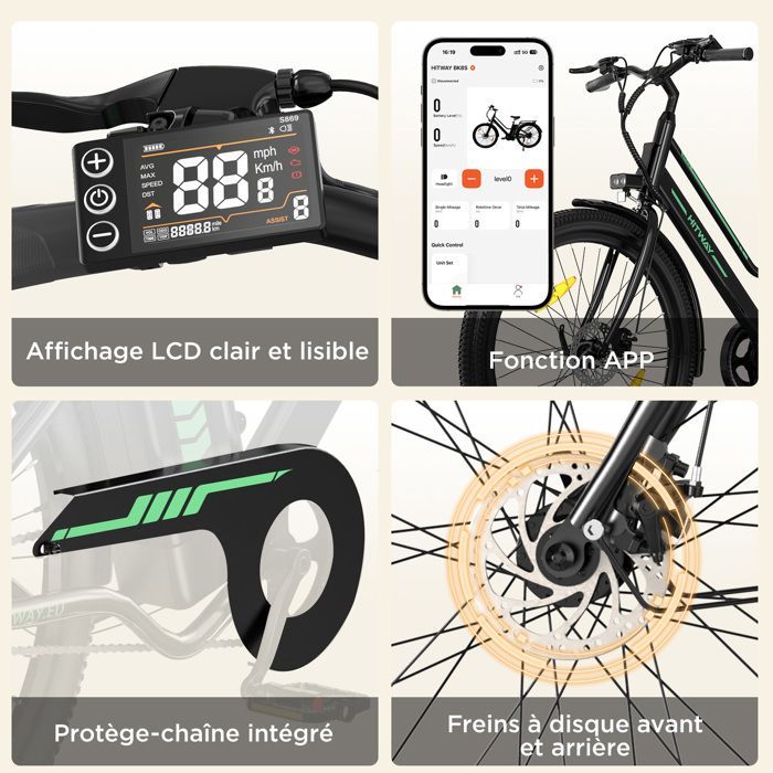HITWAY Vélo électrique 27.5