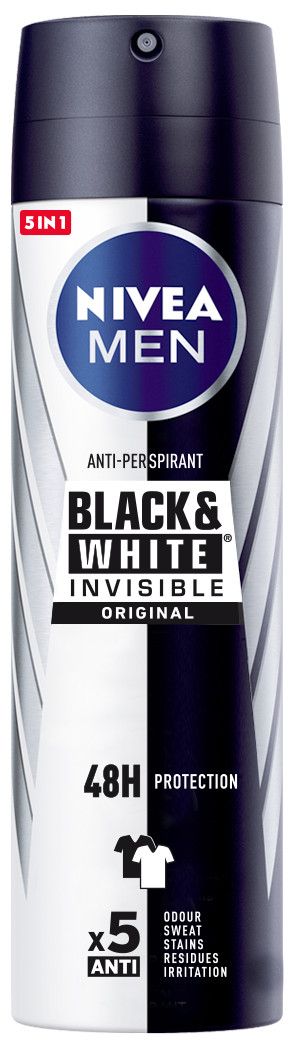 Vyrams skirti nematomi purškiamieji dezodorantai „Black & White Invisible Original“