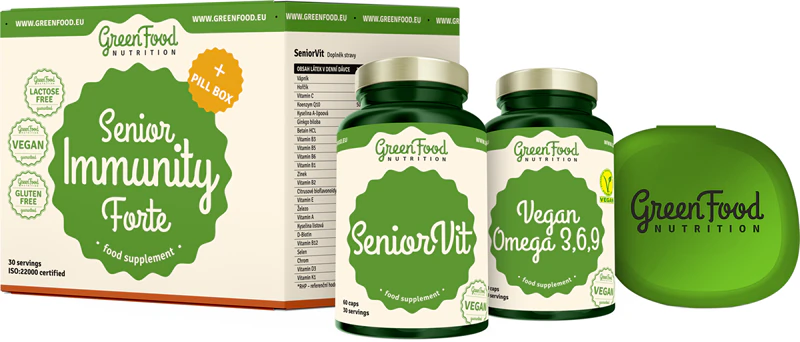 GreenFood Nutrition Senior Immunity Forte voedingssupplement cadeauset om je immuunsysteem te versterken
