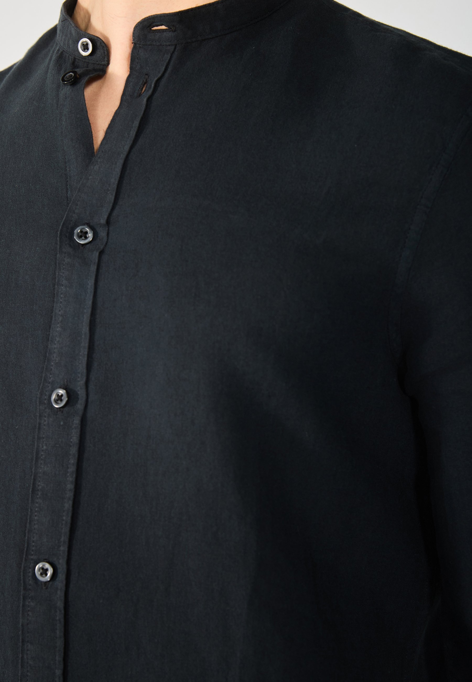 Pier One linnenmix - shirt - zwart