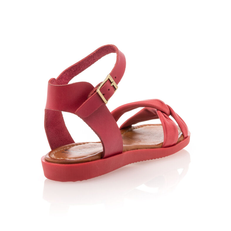 Rote Damensandalen / Zehenfreie Schuhe