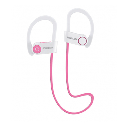 Sportovní sluchátka Fonestar Bluetooth 4.1 bílá/růžová