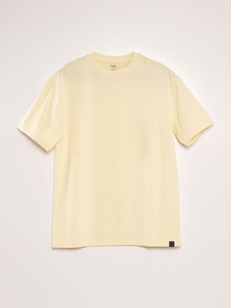Jednolita bawełniana koszulka T-shirt - BIAŁA