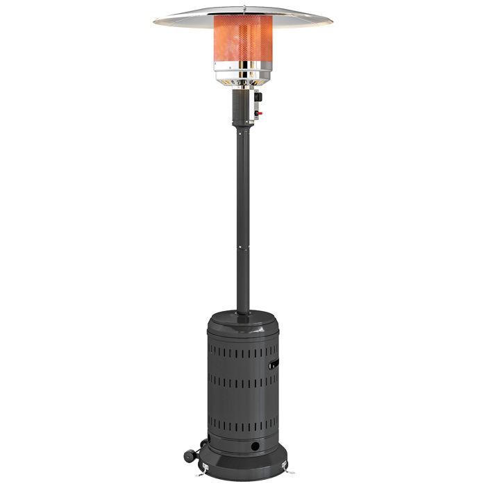 Chauffage exterieur terrasse - Outsunny - portable - 11 KW niveaux de chauffe réglable - protection anti-basculement - noir