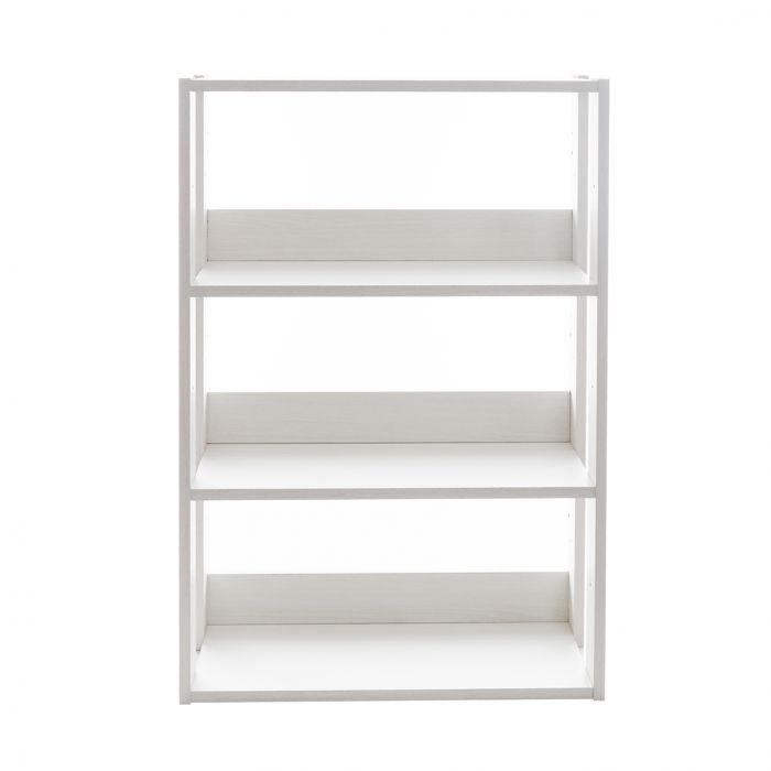 Iris Ohyama, Bibliothèque, Meuble de rangement à 3 Niveaux/étagères ajustables, OWR-600-Chêne Blanc, L29.3 x P60 x H87.9...