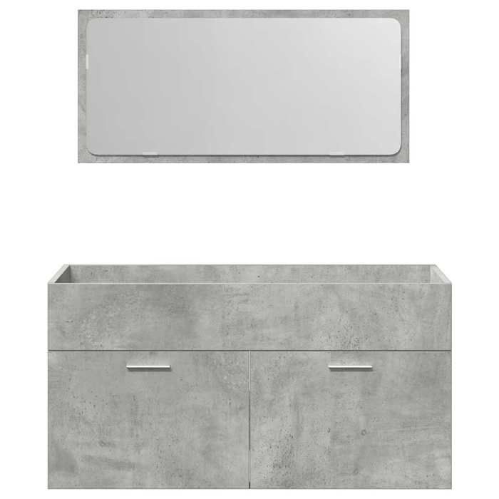 HOT SALE* Bathroom furniture set, CLARENCE, Vanity unit, Toilet cabinet, Bathroom column, 3 pieces, concrete grey - M900516