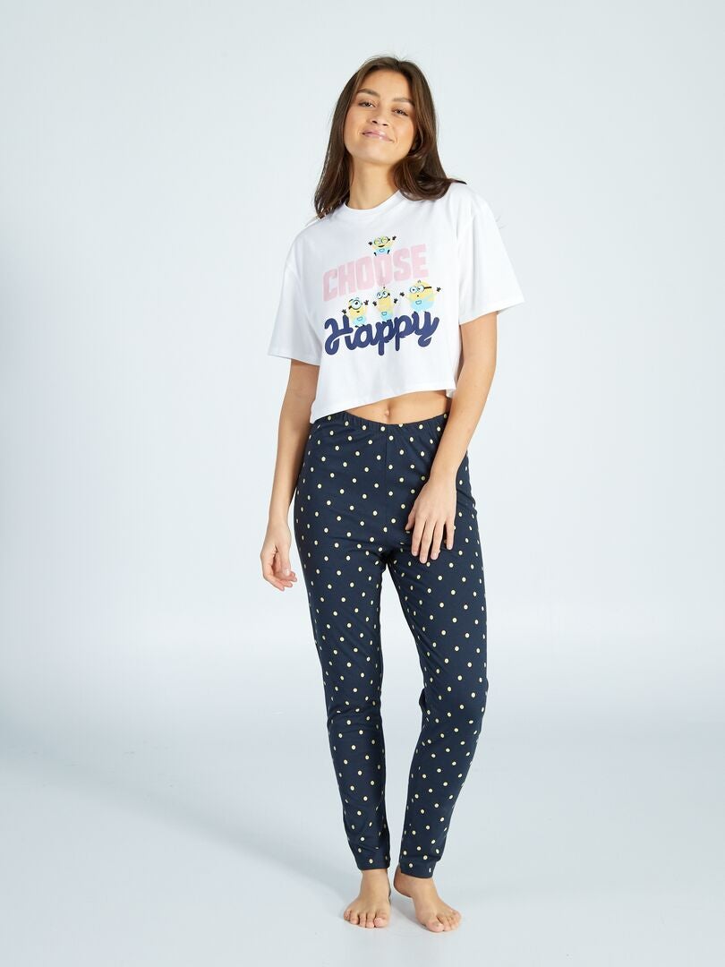 Pijama dos Minions - 2 peças - AZUL