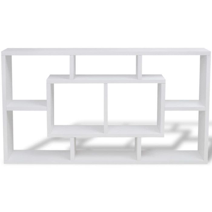 vidaXL wanddisplayrek met 8 vakken, wit