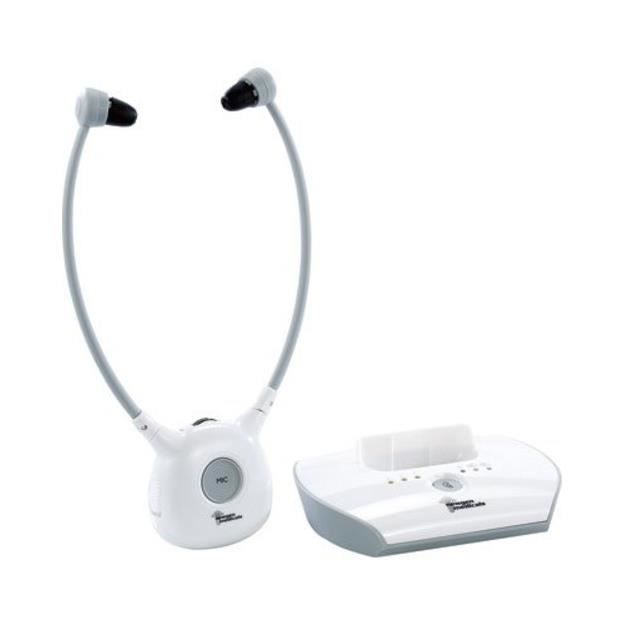 Cuffie TV wireless - NEWGEN MEDICALS - Premium - Amplificazione audio - Cancellazione attiva del rumore - Bianche