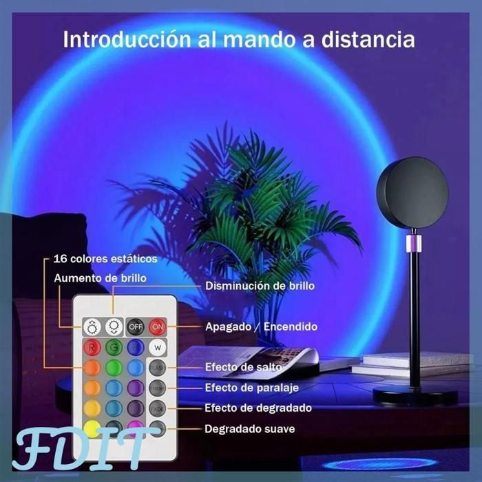 Lampada d'atmosfera rotante GOTOTOP, proiettore ambientale, 16 colori RGB, telecomando, luce di proiezione per vaso da giardino