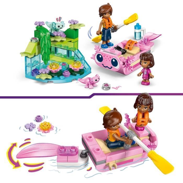 LEGO Friends 42681 Le Bateau d’Aventures Axolotl - Jeu de Construction 5 ans - Figurines
