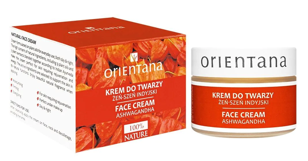 Orientana Krem do twarzy Ashwagandha (Żeńszeń Indyjski)
