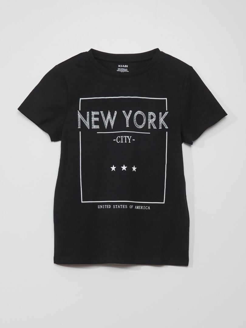 Conjunto de 3 camisetas de malha - PRETAS
