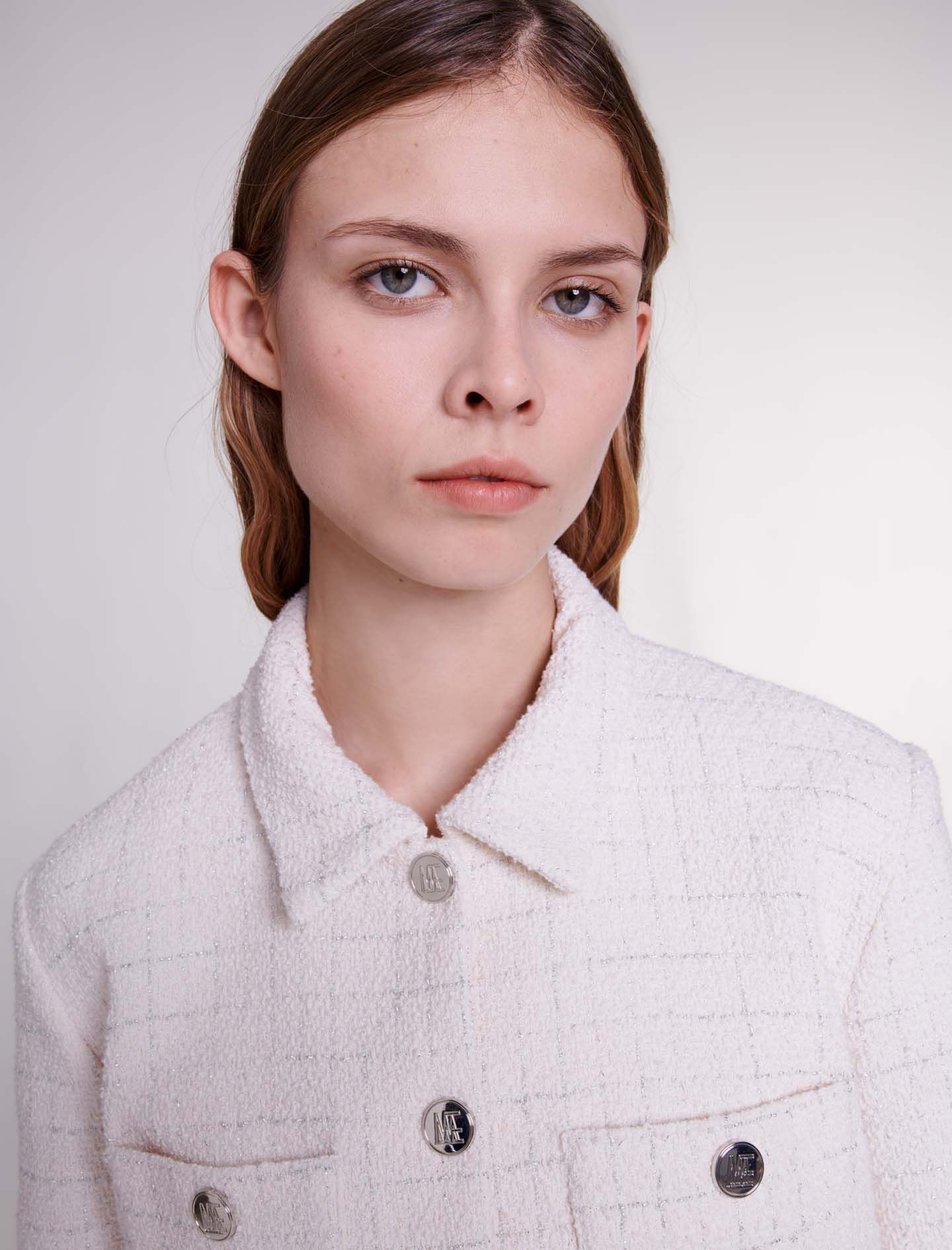 Tweed crop top - Raw