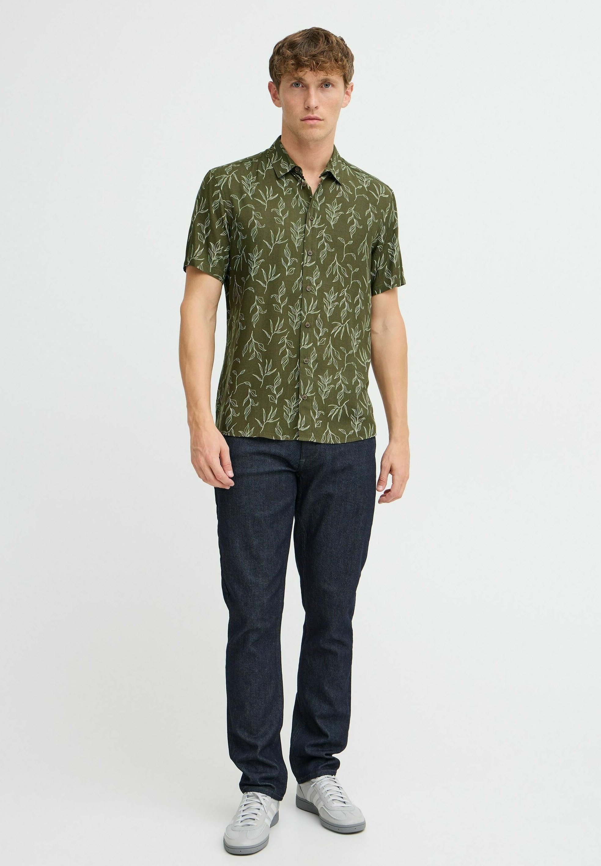 Blend BHACE - Camicia - verde oliva notte