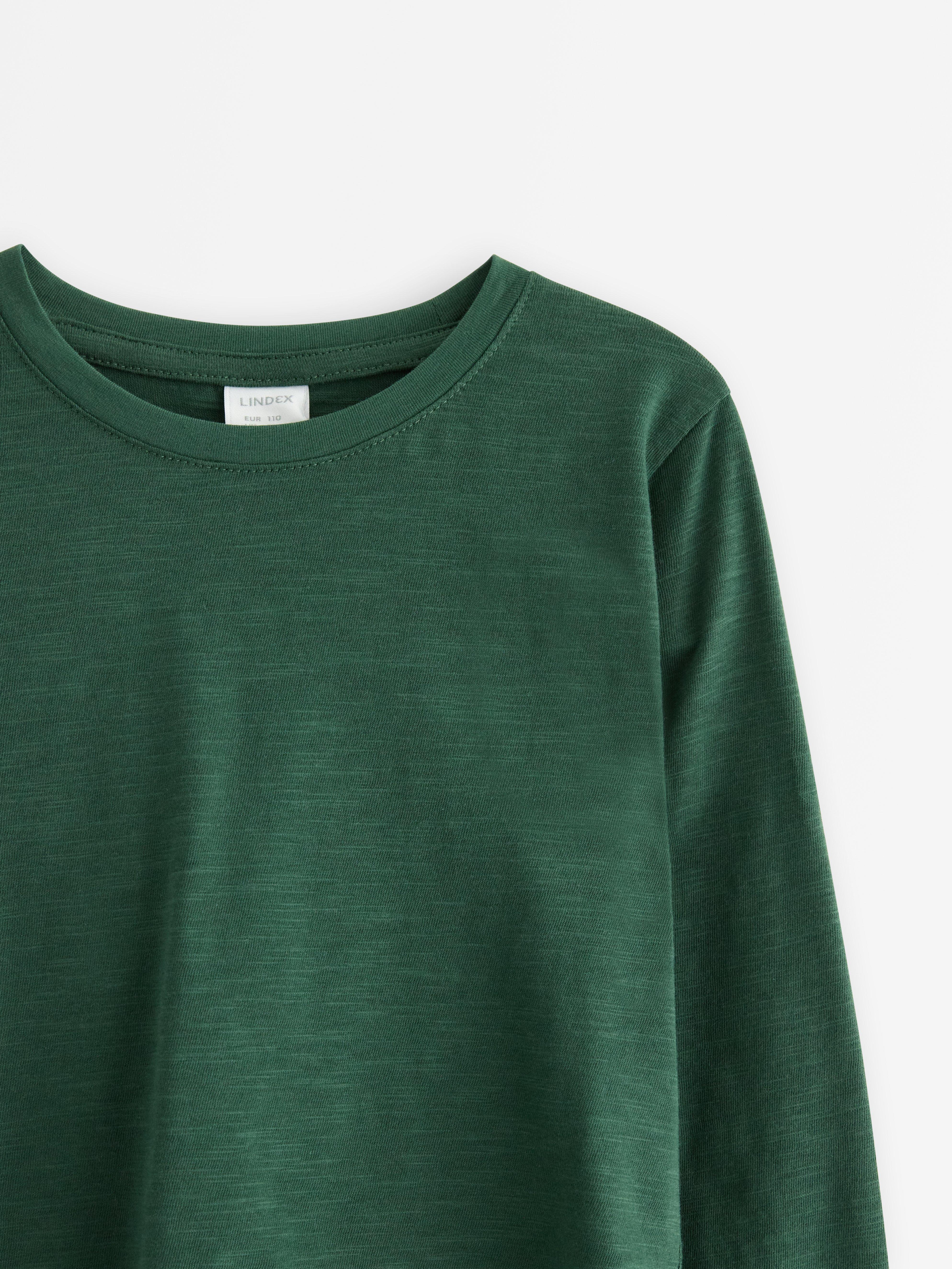 Långärmad top Dark Dusty Green