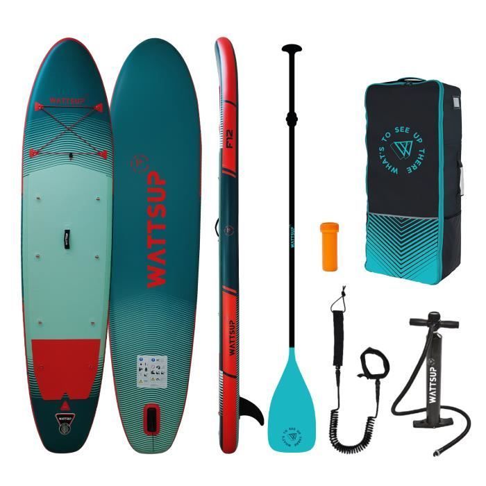 Inflatable SUP - W WATTSUP - F12 - 366x84x15 cm - Max load 170 kg - DropStitch technology