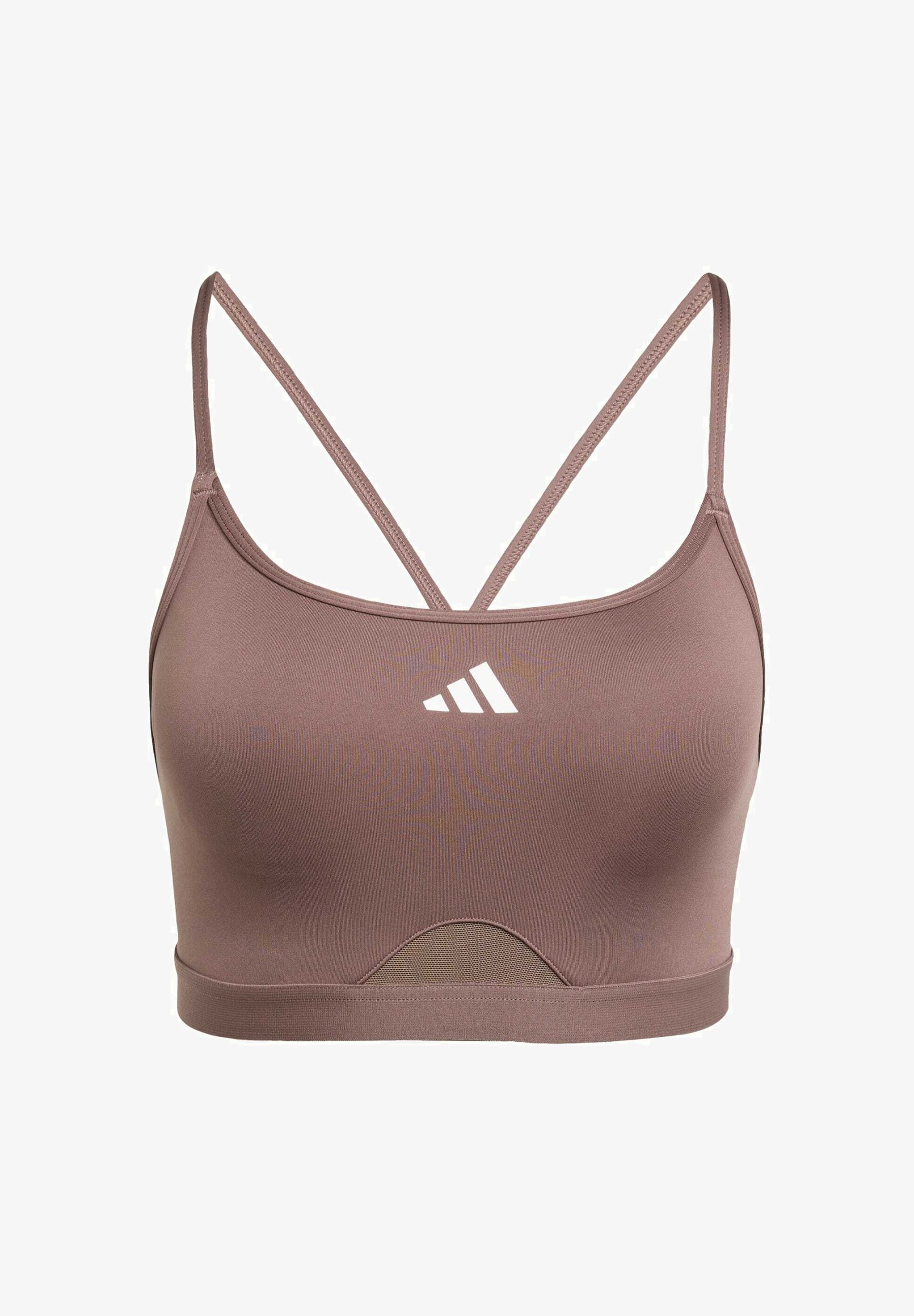 adidas Performance 3STRIPES - Sportbeha met lichte ondersteuning - Earth Strata