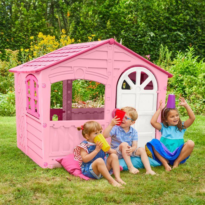 Maisonnette cabane BARBE À PAPA en plastique