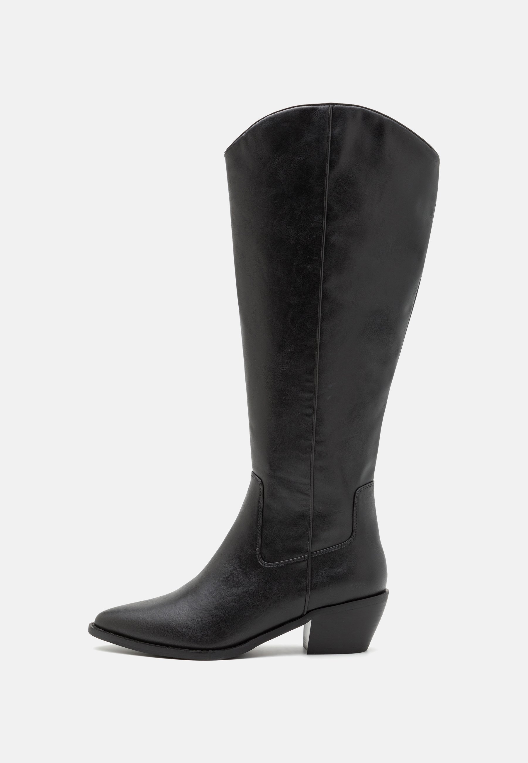 Anna Field Wide Fit cowboy-/motorlaarzen - zwart