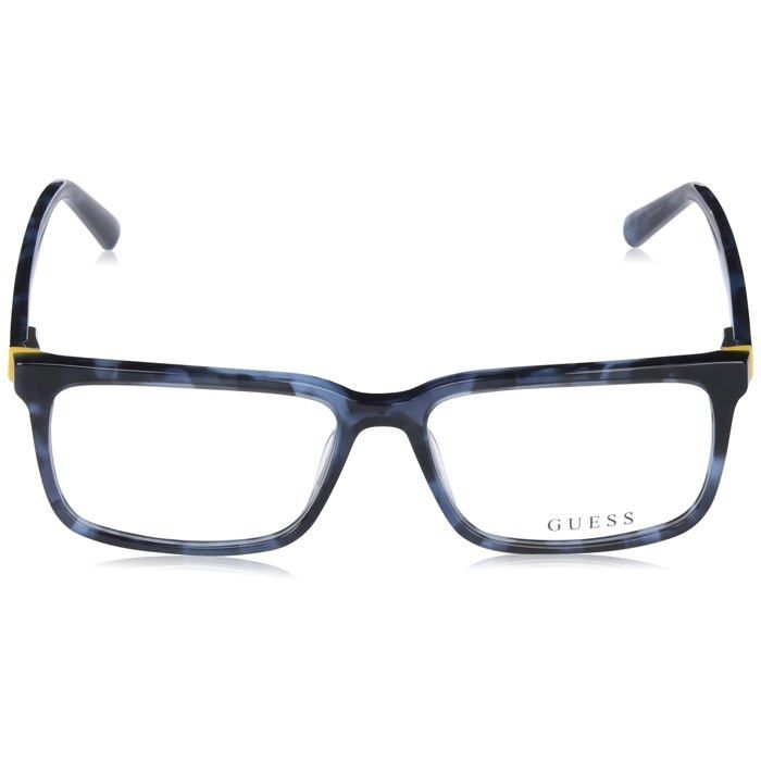 Montura de gafas para hombre - GUESS - Azul - Rectangular - Talla 54 - Longitud de la patilla 145 mm - Ancho del puente 15 mm