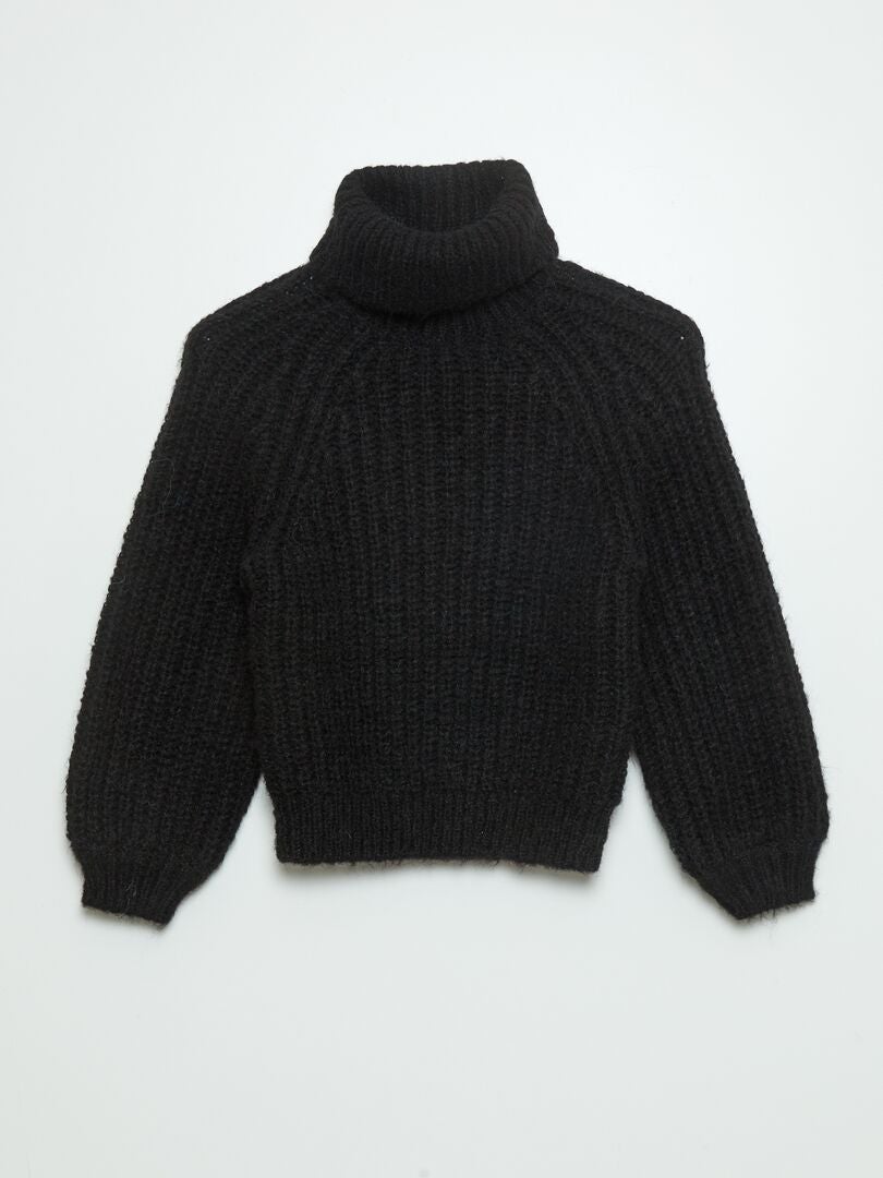 Gruby sweter - czarny