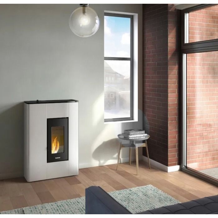 Poêle à granulés étanche Atrium 5 Blanc - 5 kW