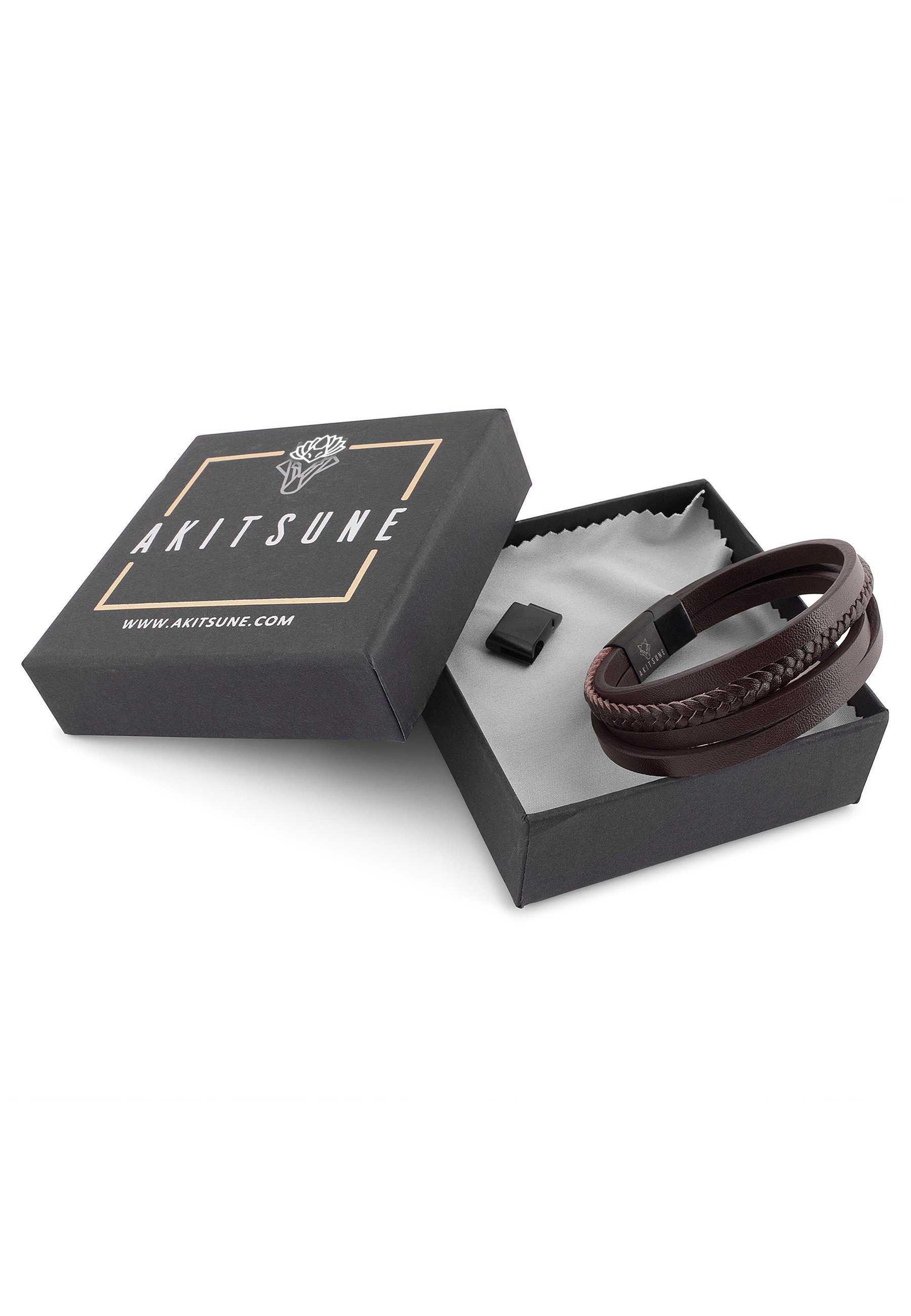 Bracciale Akitsune PATHFINDER - nero/marrone