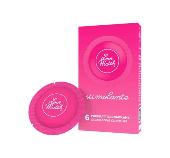 Love Match Stimolante prezerwatywy 6 sztuk