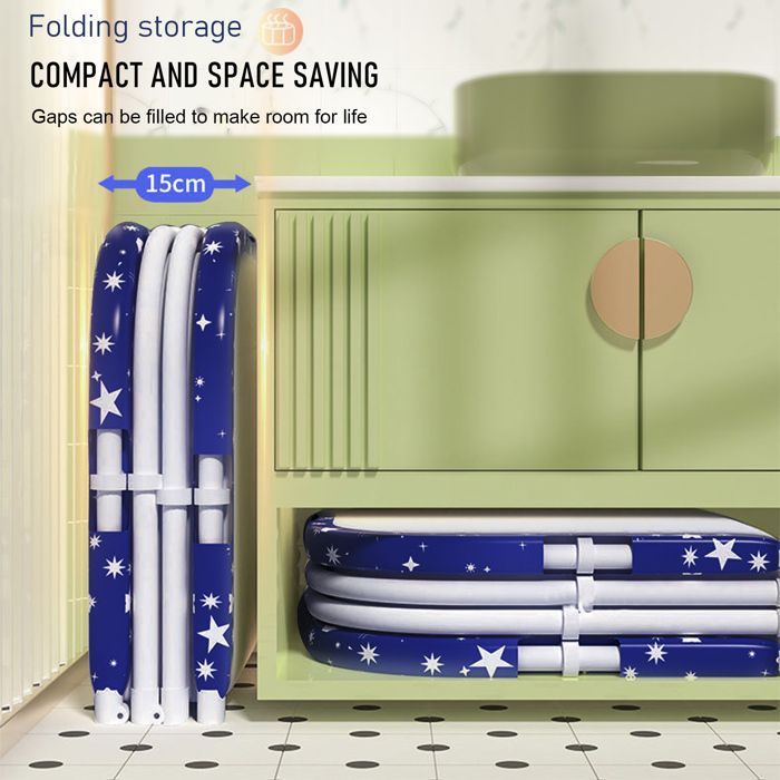 Grande baignoire pliable - Contour autoportant - Cadre en plastique - pour enfants adultes