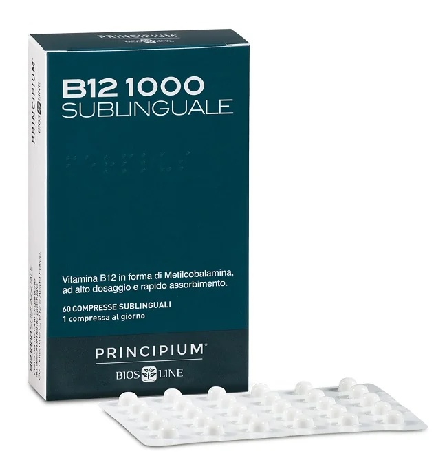 PRINCIPIUM BY BIOS LINE Principium B12 1000 keelealune 60 tabletti B12-vitamiini toidulisand