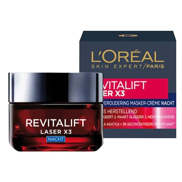 „L'Oréal Paris Revitalift Laser“ naktinis kremas nuo raukšlių, 50 ml – normaliai ir brandžiai odai