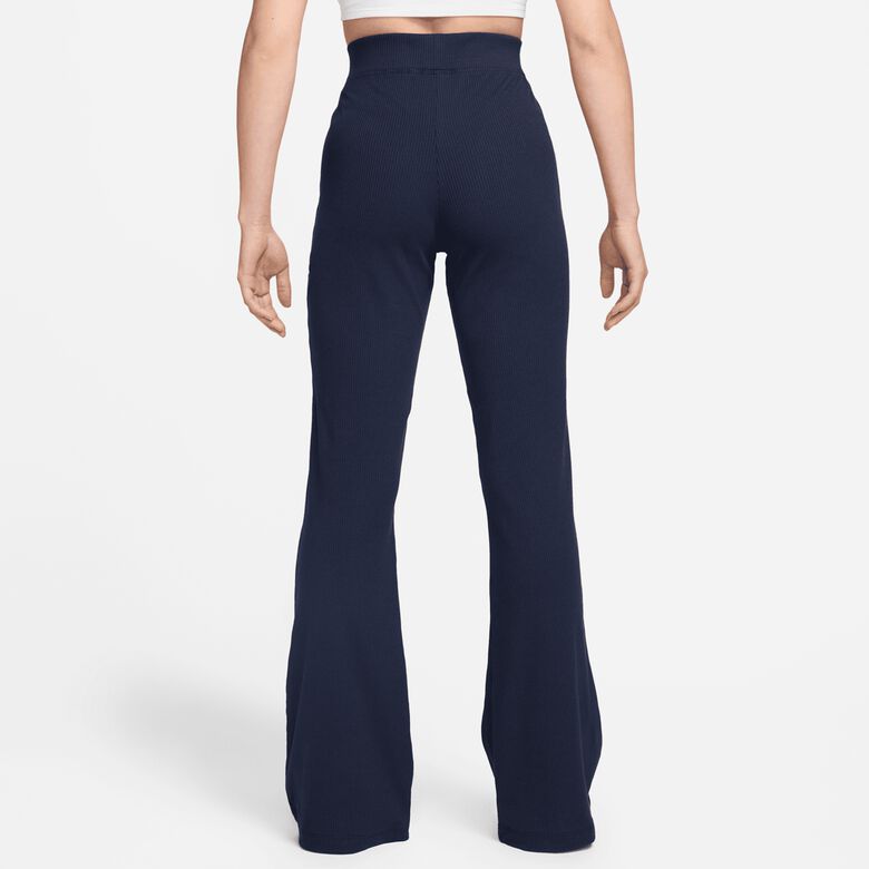 Calça flare canelada da moda esportiva