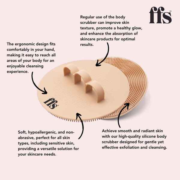 Exfoliant corporal din silicon FFS Beauty - Piersică