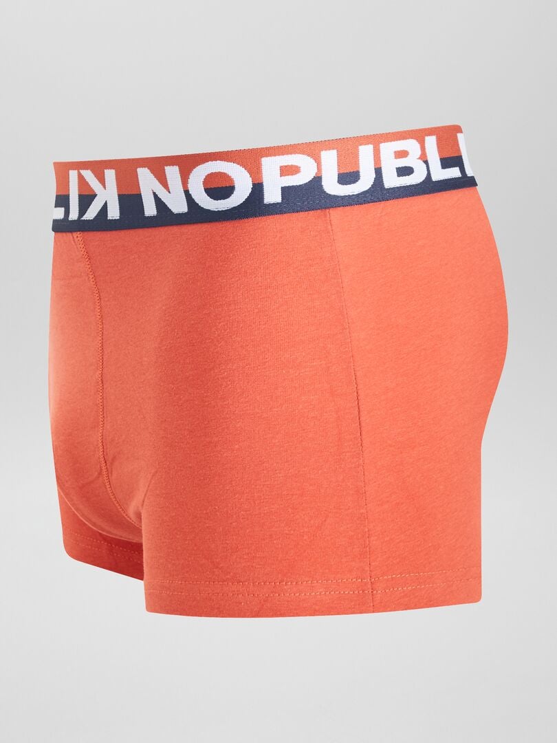 Conjunto de 3 calzoncillos bóxer 'No Publik' - AZUL