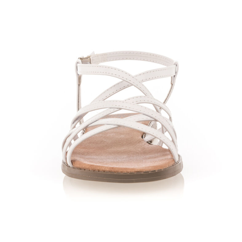 Weiße Damensandalen / Zehenfreie Schuhe
