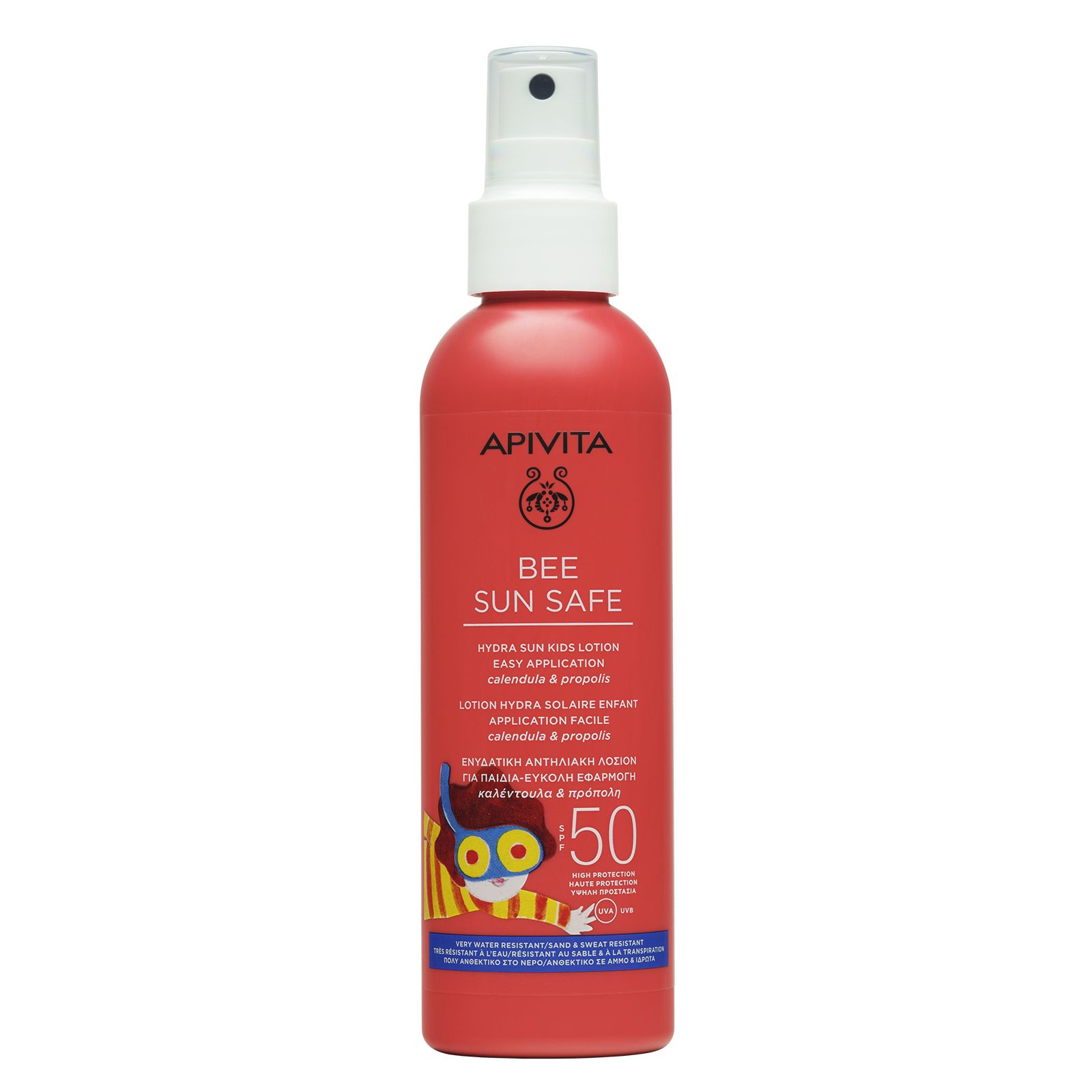 „Bee Sun Safe Hydra Sun Spray“ vaikams skirtas apsauginis kremas nuo saulės SPF50 Apsaugos nuo saulės vaistinė