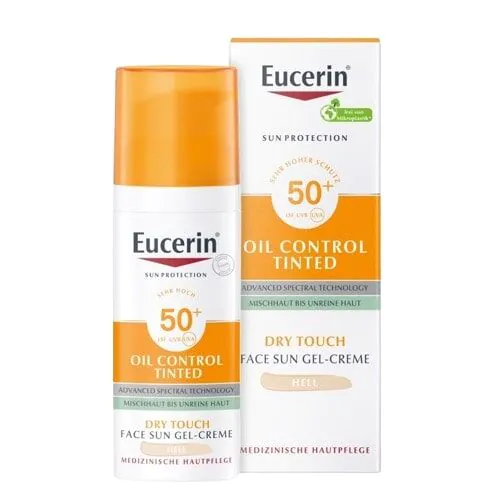 Eucerin Oil Control SPF50+ Dry Touch Żel-krem ochronny ultralekki koloryzujący