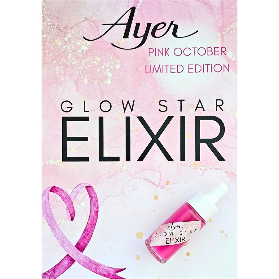 Ayer pretnovecošanās serums Pink October Limited Edition Glow Star Elixir - 20 ml