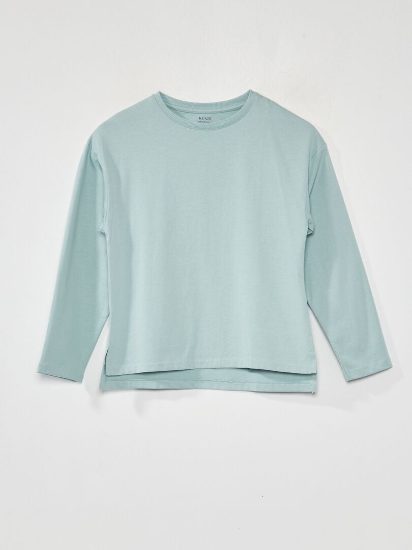 Camiseta de manga larga - Azul claro