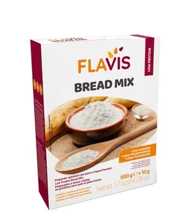 FLAVIS MEVALIA Mevalia Flavis broodmix Eiwitvrije mix voor brood en gistdeeg 500 g