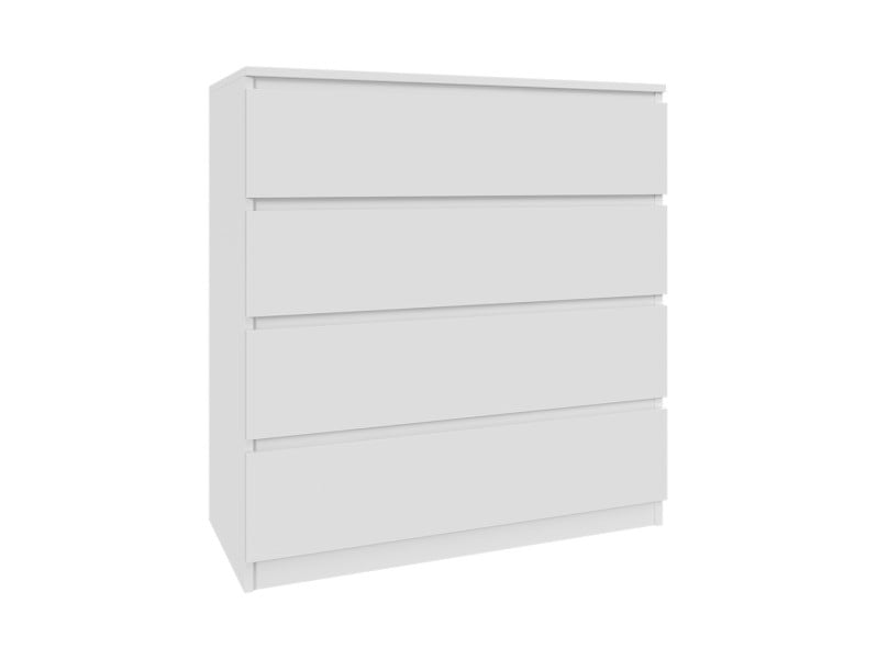 Komoda biała 90cm - 4 szuflady, nowoczesny design PL