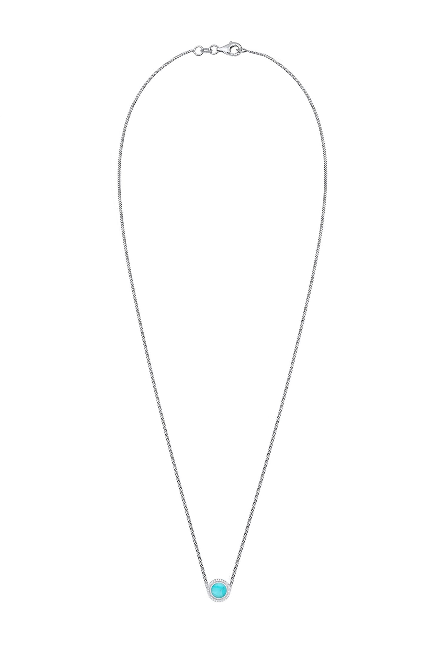Elli Femme Pendentif Howlite Simple - (925/1000) Argent